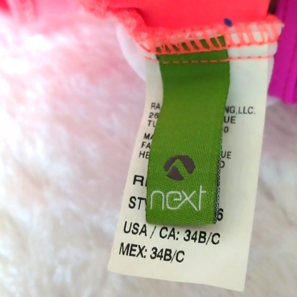 Next Sexy Printed Layered-Style Rosy Tankini Swimwear Top Only Women's Sz 34 B/C - Picture 9 of 10